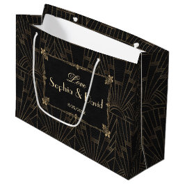 Royal Fleur-de-Lis Art Deco 1920s Wedding Groot Cadeauzakje