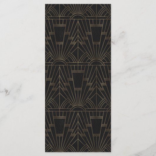 Royal Fleur-de-Lis Art Deco 1920s Wedding Menu (Achterkant)