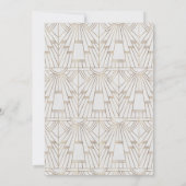 Royal Fleur-de-Lis Art Deco Gold New Year Kaart (Achterkant)