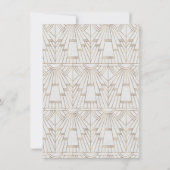 Royal Fleur-de-Lis Art Deco Gold Rehearsal Dinner Kaart (Achterkant)