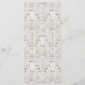 Royal Fleur-de-Lis Art Deco Gold White 20s Menu (Achterkant)