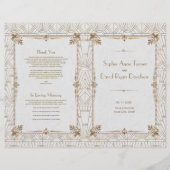 Royal Fleur-de-Lis Art Deco Gold White 20s-program (Voorkant)