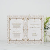 Royal Fleur-de-Lis Art Deco Gold White 20s-program (Staand voorkant)