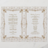 Royal Fleur-de-Lis Art Deco Gold White 20s-program (Achterkant)