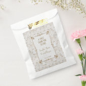 Royal Fleur-de-Lis Art Deco Gold White 20s Wedding Bedankzakje (Gezegeld)