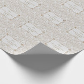 Royal Fleur-de-Lis Art Deco Gold White 20s Wedding Cadeaupapier (Hoek)