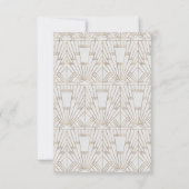 Royal Fleur-de-Lis Art Deco Goud Wit 20s RSVP (Achterkant)