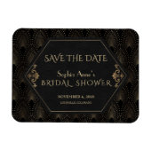 Royal Fleur-de-lis Gold Great Gatsby Vrijgezellenf Magneet (Horizontaal)