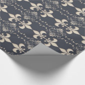 Royal.Fleur de Lis-patroon Cadeaupapier (Hoek)