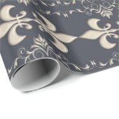 Royal.Fleur de Lis-patroon Cadeaupapier (Rol Hoek)