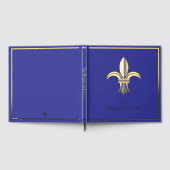 Royal Fleur di Lis foil Scrapbook Photo Album Gastenboek (Volledig)
