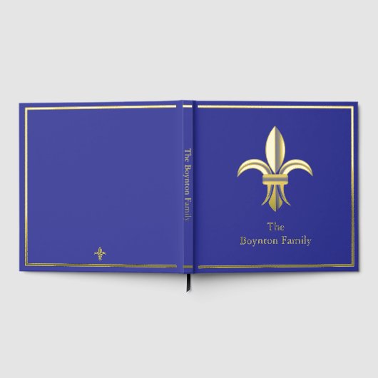 Royal Fleur di Lis foil Scrapbook Photo Album Gastenboek (Volledig)