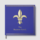 Royal Fleur di Lis foil Scrapbook Photo Album Gastenboek (Voorkant)