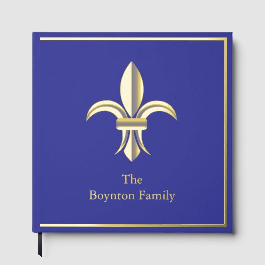 Royal Fleur di Lis foil Scrapbook Photo Album Gastenboek (Voorkant)