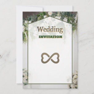 Royal Floral Art bruiloft uitnodiging