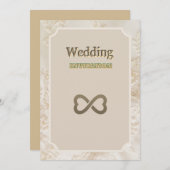 Royal Floral Art bruiloft uitnodiging (Voorkant / Achterkant)