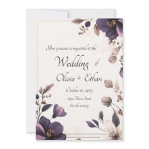Royal Floral bruiloft uitnodiging