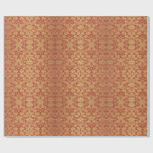 Royal Floral inpakpapier rood en goud (Vlak)