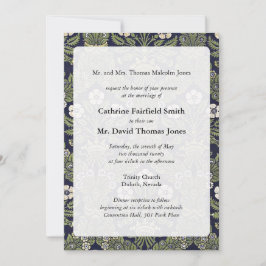 Royal Floral Wedding Invitations Kaart