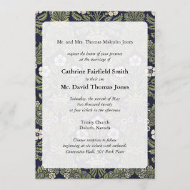 Royal Floral Wedding Invitations Kaart