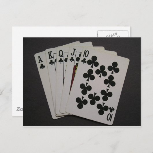 Royal Flush Briefkaart (Voorkant / Achterkant)