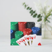 Royal Flush Briefkaart (Staand voorkant)