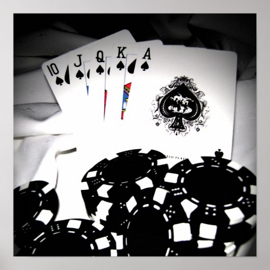 Royal Flush Canvas Poster (Voorkant)