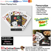 Royal Flush Classic speelkaarten zwarte achtergron