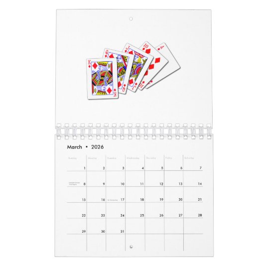 Royal Flush Diamonds Kalender (Mar 2026)