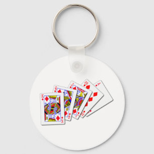 Royal Flush Diamonds Sleutelhanger