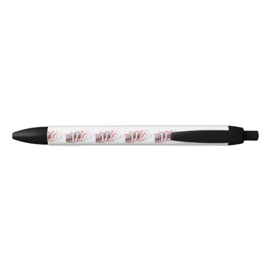 Royal Flush Diamonds Zwarte Inkt Pen (Achterkant)