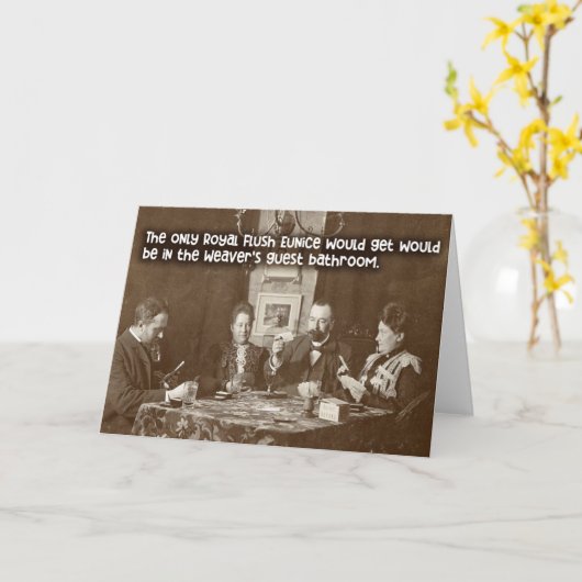 Royal Flush - Funny  Card Design Kaart (Gele Bloem)