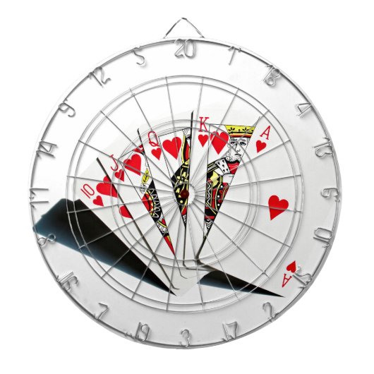 Royal Flush Hearts Dartbord (Voorkant)
