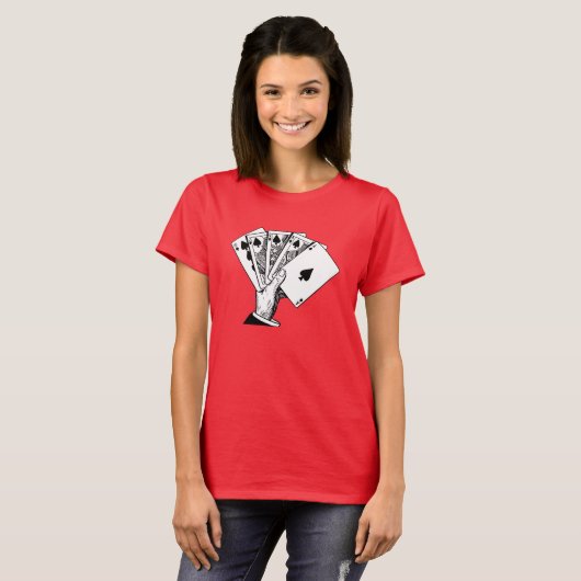 Royal Flush  Illustratie Shirten T-shirt (Voorkant volledig)