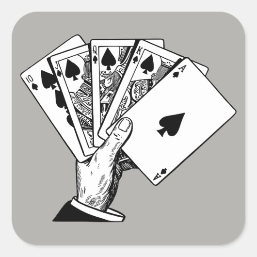 Royal Flush  Illustratie Stickers (Voorkant)