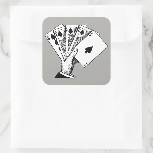 Royal Flush  Illustratie Stickers (Tas)
