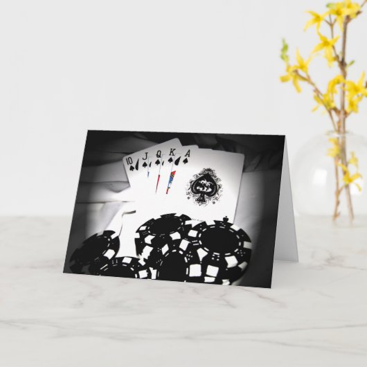 Royal Flush Kaart (Gele Bloem)