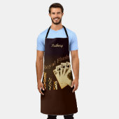 Royal Flush Poker Gepersonaliseerd Apron Schort (Gedragen)