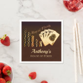Royal Flush Poker Gepersonaliseerd Papier Napkin Servet (Insitu)