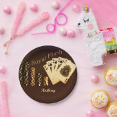 Royal Flush Poker Gepersonaliseerde Borden van pap Papieren Bordje (Feest)