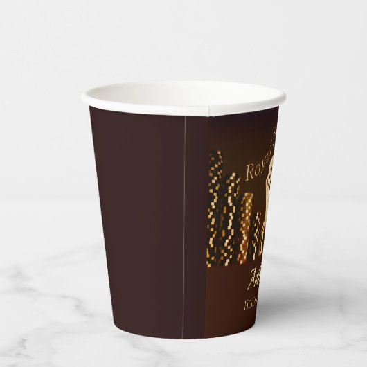 Royal Flush Poker Gepersonaliseerde papierbekertje Papieren Bekers (Rechts)