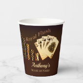 Royal Flush Poker Gepersonaliseerde papierbekertje Papieren Bekers (Voorkant)