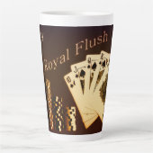Royal Flush Poker Gepersonaliseerde Tall Mok (Voorkant)