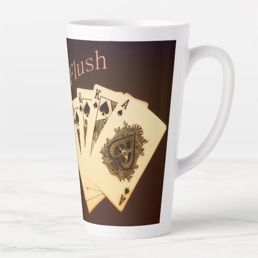 Royal Flush Poker Gepersonaliseerde Tall Mok (Rechts)
