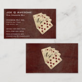 Royal Flush Poker Hand Visitekaartje (Voorkant / Achterkant)