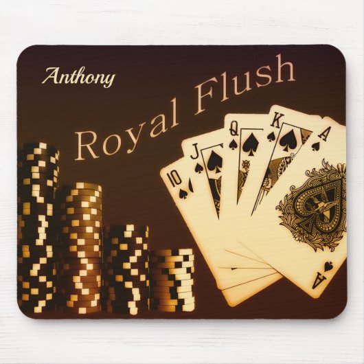Royal Flush Poker Texas Holdem Muismat (Voorkant)