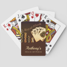 Royal Flush Poker Thema Gepersonaliseerde Speelkaa