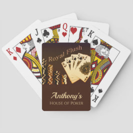 Royal Flush Poker Thema Gepersonaliseerde Speelkaa Pokerkaarten