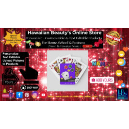 Royal Flush speelkaarten Paarse achtergrond