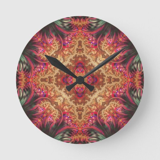 Royal Fractal | Ronde Wandklok (Voorkant)